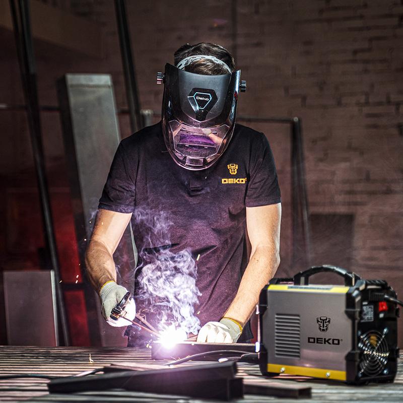 DEKO Skull Solar Auto Darkening Adjustable Range 4/9-13 MIG MMA Electric Welding Mask Helmet Welding Lens for Welding Machine