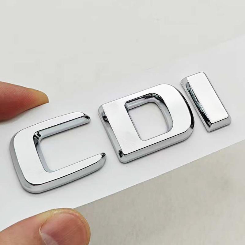 CDI Letter Emblem For Mercedes Benz Trunk Logo Badge W204 W205 W211 W212 W164 W166 CLA GLS GLE Class Chrome Glossy Black Sticker