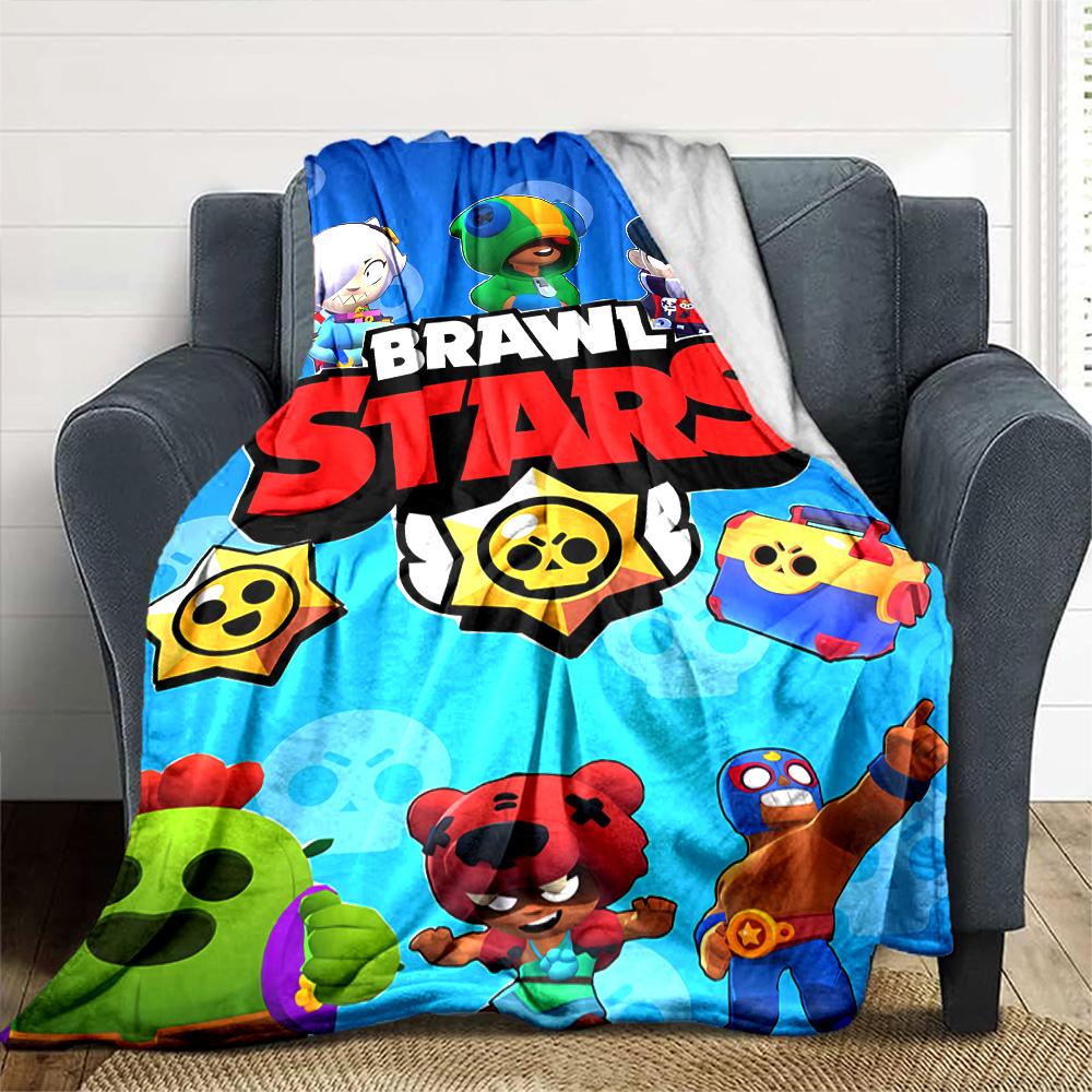 Brawl Stars Blanket Soft Warm Cozy Great for Office Chair Sofa Couch Four Seasons Multipurpose Warmthful Decor Birthday Christmas Gift Blanket