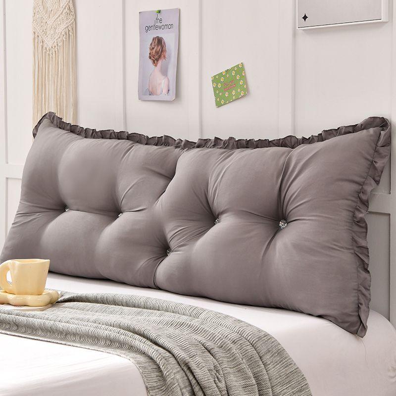 Bed Back Cushion Thicken Quilted Padded Anti-collision Princess Style Large Backrest Removable and Washable Tatami Waist Cushion