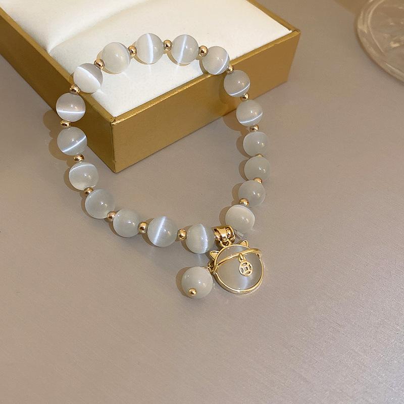 Natural Stone Bracelets Sweet Dopamine Pearl Baroque Bracelets Simple Collarbone Chain Fashionable Temperament Accessory