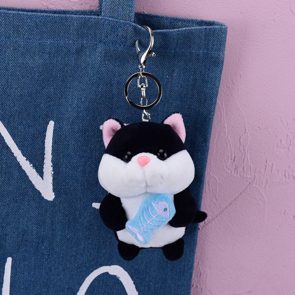 Pendant Panda Women Key Chain Doll Plush Key Buckle Car Key Ring Ornaments Korean Style  Key Holder