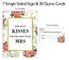 Inkdotpot 1 Sign 30 Cards How Many Kisses For The Soon To Be Mrs White Floral Bridal Shower