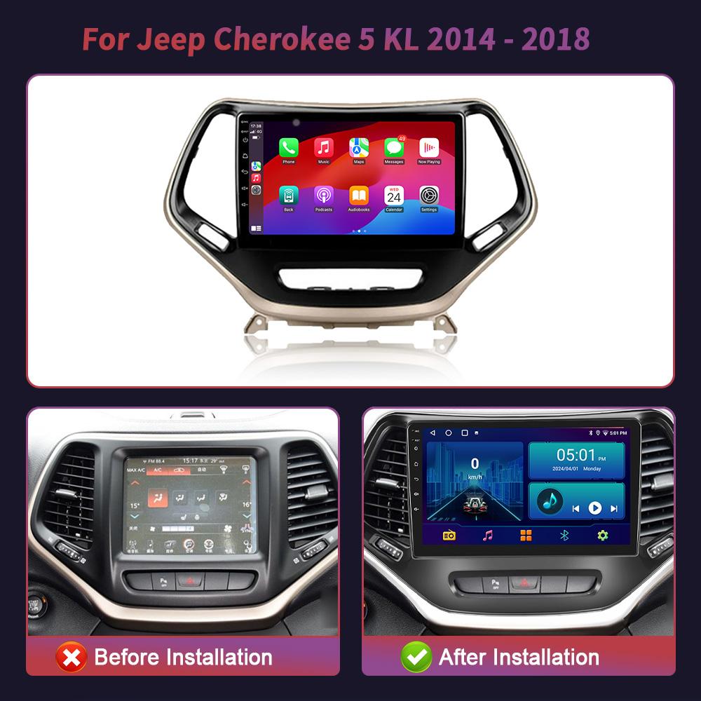 Автомобильный Радио Мультимедиа Видео Плеер Навигация GPS Стерео DSP BT IPS Carplay Экран Для Jeep Cherokee 5 KL 2014 - 2018 2DIN WIFI