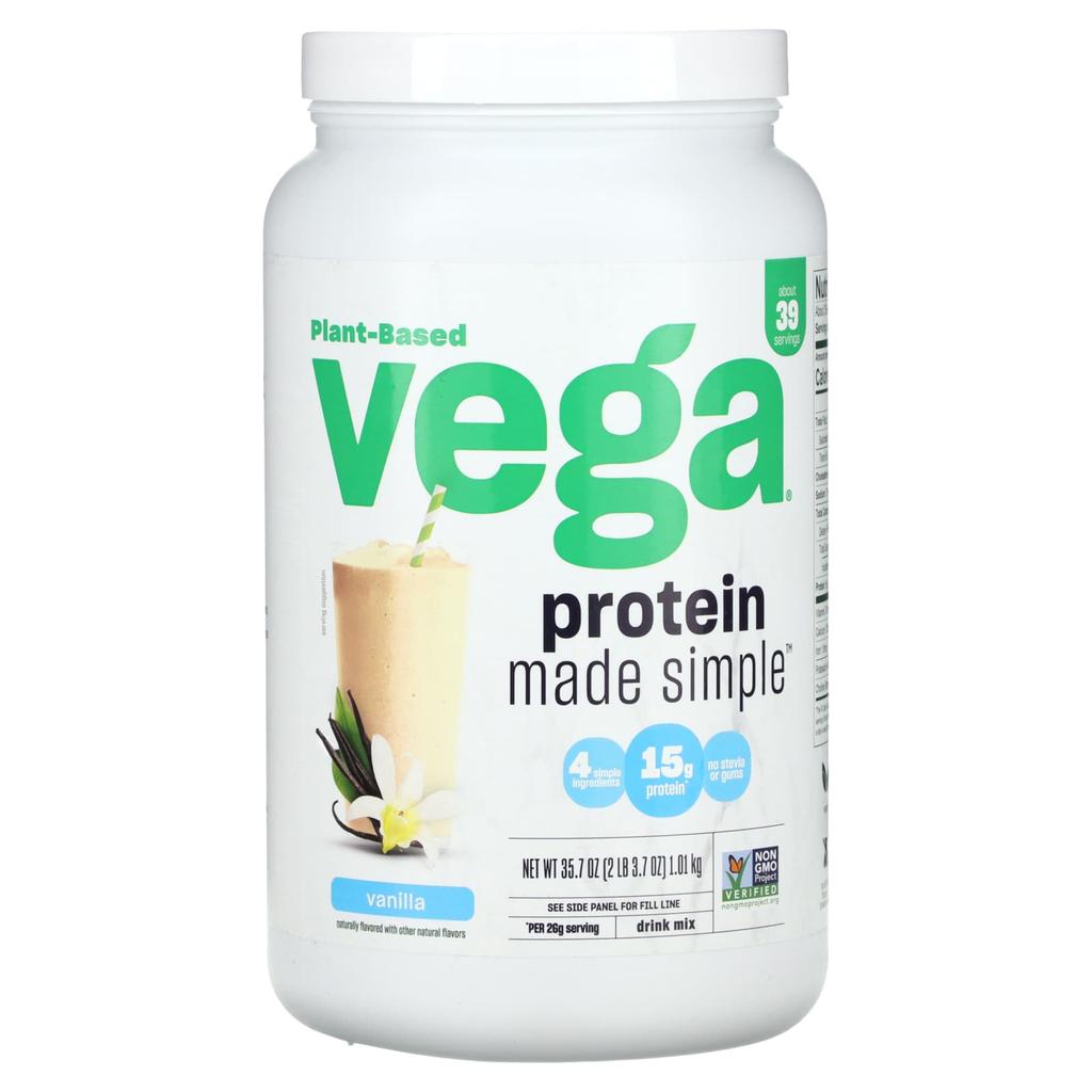 Vega Vegan, Protein Made Simple, Vanilla, 2 Lbs (3.7 Oz)