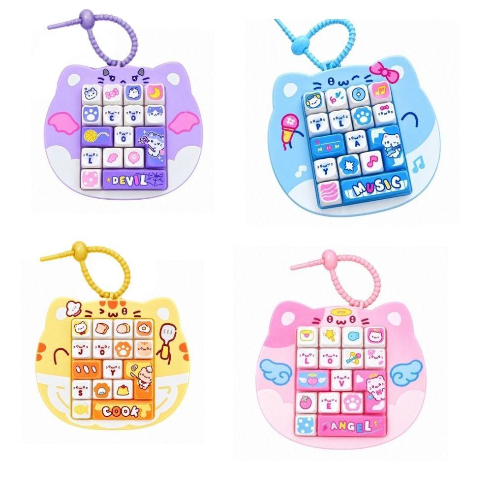 Cute Design Fidget Button Toy 16 Key Fingertip Button Keyring Backpack Decoration