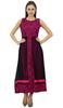 Women Maroon Cotton Anarkali Kurta Chic Style Kurti Long Formal Party Dress Indian