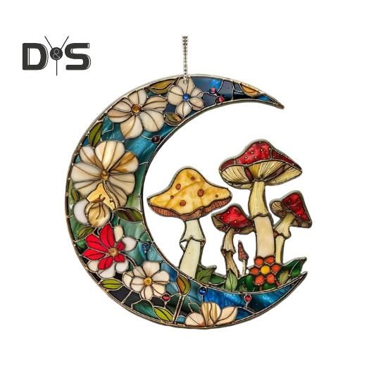 Акриловый ловец солнца 2D цветы гриб подвесное украшение подарок любителю книг цветной ловец солнца для украшения окна дома подарок на новоселье