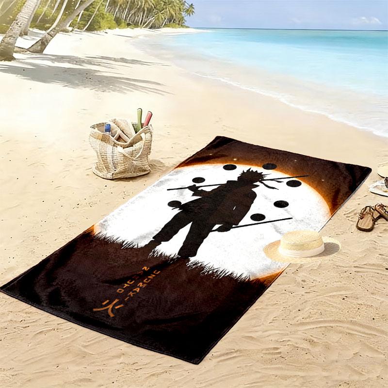 Naruto Anime Print Beach Towel, Large Soft Quick Dry Towel for Beach Camping Swimming