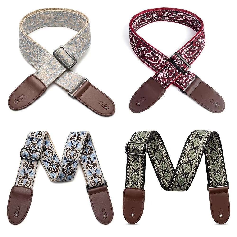 Leather Guitar Strap Acoustic Bass Strap Bass Acoustic Electric Guitar Ukulele Instruments
