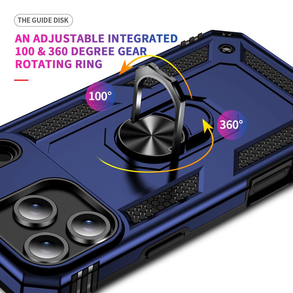 360° Rotatable Ring Holder Kickstand Phone Case for IPhone 17E 17 Air 16 15 14 13 12 11 Pro Max 7 8 Plus Shockproof Armor Cover