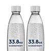Sodastream White 1L Slim Carbonated Bottle Twin Pack (2-Pack)