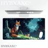 HYBXAXC Animal Fox Mouse Pad Large Gaming Accessory Stitched Edges Deskmats NonSlip Computer Keyboard Desk Mat Laptop Mousepad
