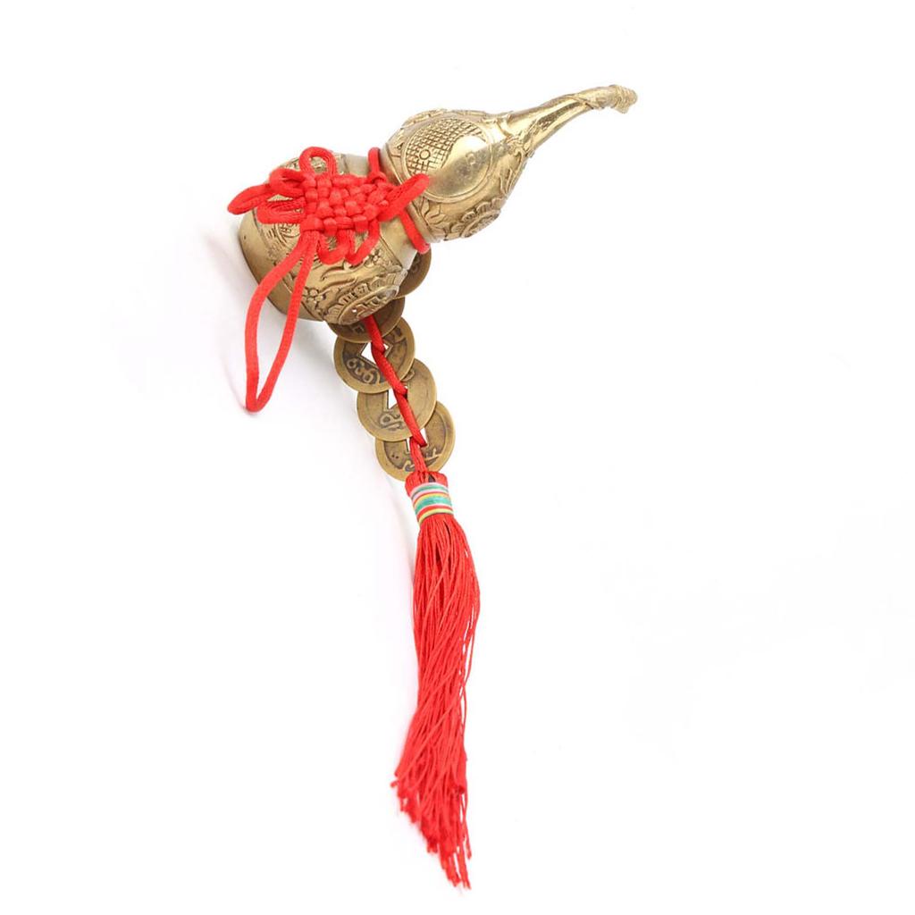 Pure Brass Wu Lou Cucurbit Gourd Home Decoration Symbol of Luck and Treasure