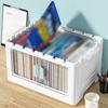 Складной ящик для хранения большой емкости, штабелируемый органайзер для мелочей, ящик для хранения игрушек для спальни, домашняя коробка для сортировки мелочей, прозрачные окна