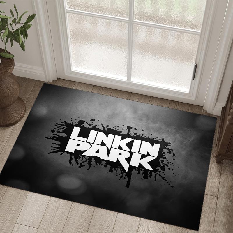 Linkin Park Design Crystal Velvet Carpet Cozy Non?Slip Printed Rug For Bedroom Living Room Entrance