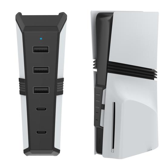 Адаптер-зарядное устройство с 5 портами, USB-хаб, быстрая передача данных, прост в использовании, универсальный, для игровых консолей, USB-удлинитель Type-C 3.1 для PS5 Pro