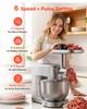 Stand Mixer, 6 L Electric Kitchen Mixer, 1500W Dough-Mixer, 6+P Speeds Tilt-head Food-Mixer with 1.5 L Blender Cup, Stainless Steel Bowl, Dough Hook,