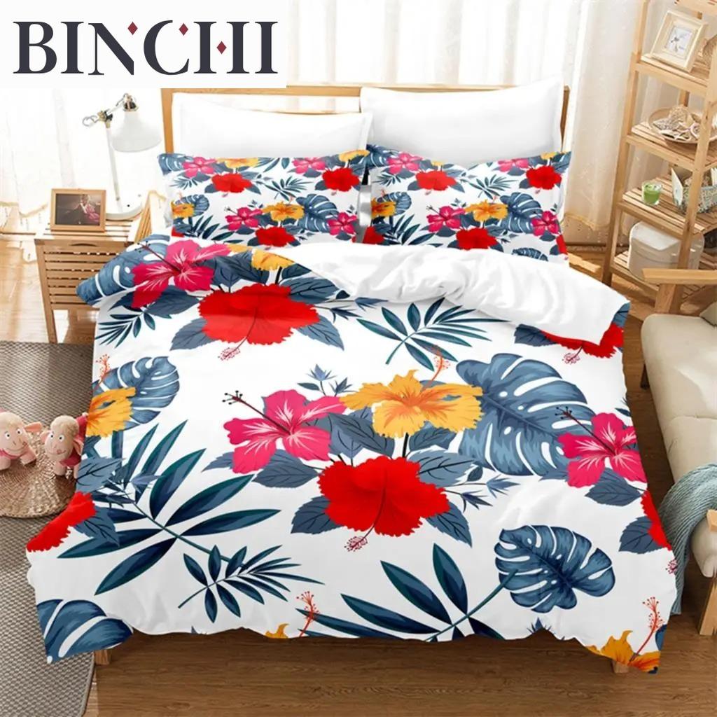 Beautiful Flowers Bedding Collection Flower Duvet Cover Collection 3D Bedding Digital Printing Queen Size Fashion Design