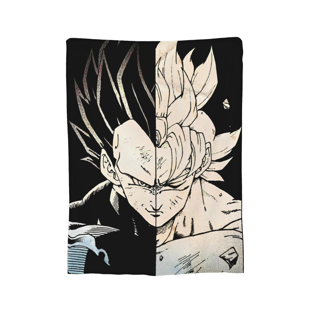 Фланелевое одеяло-коллаж с Гоку DBZ Японское аниме Потрясающие пледы для дома, отеля, дивана 125*100 см Плюшевое тонкое одеяло,