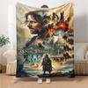 Lord Rings Customize Text Blanket Gift Personalized Blanket Soft & Cozy Throw For Office Nap Sofa Office Chair for All Occasions