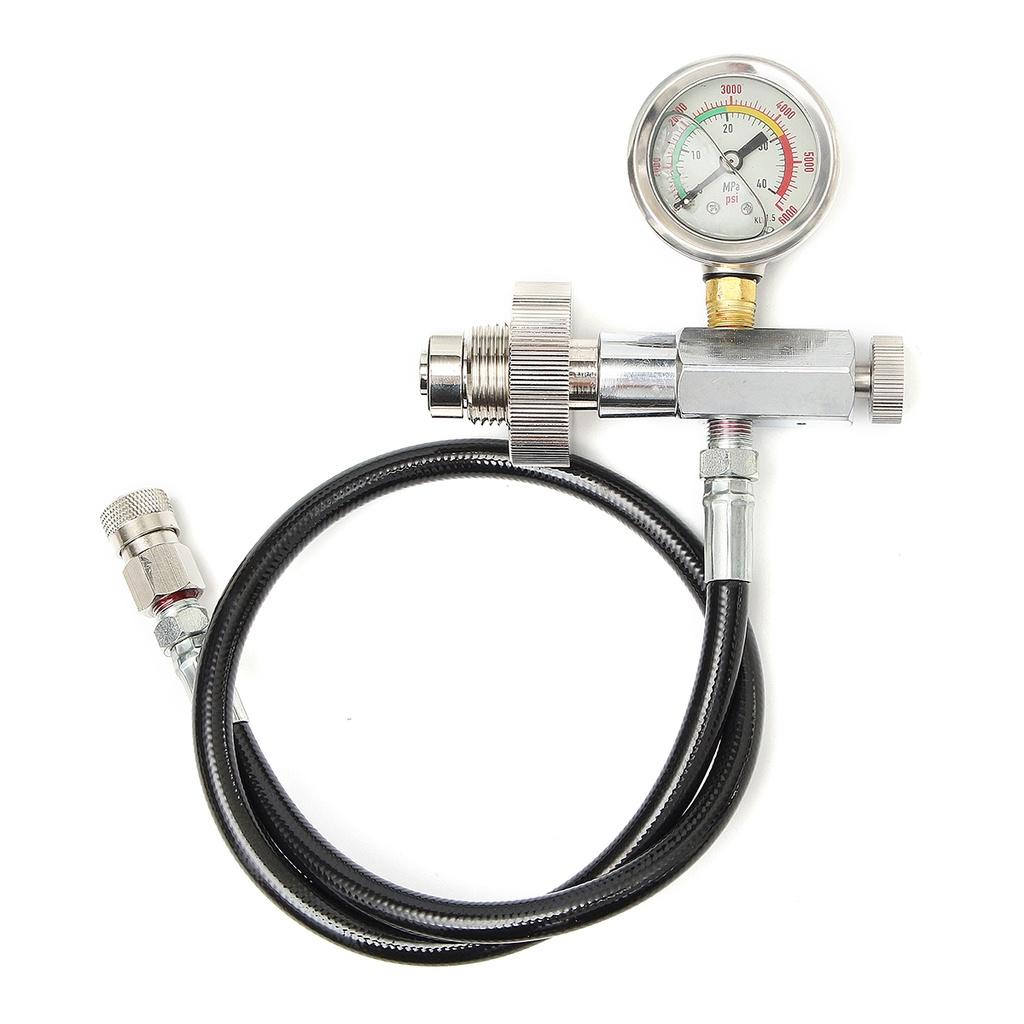 PCP Air Fill Station Filling Adaptor for 5000psi Paintball Air Rifle SCBA Paintball HPA Tank with 24" Hose Black+Silver