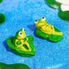 Орнамент Лотос Лягушка Лодка Затонувший Пейзаж Скульптура Лягушки Милая Лягушка и Лодка Декор для Аквариума Новинка Аквариумный Орнамент для Дома