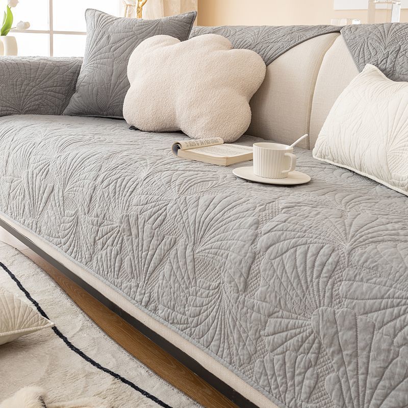 Скандинавская простая однотонная диванная подушка Four Seasons из чистой хлопчатобумажной ткани, нескользящие хлопковые подушки для сидения, универсальный современный чехол для дивана, чехол