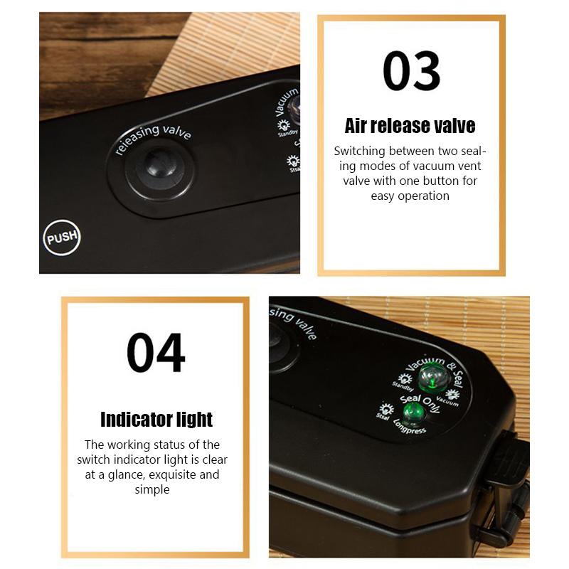 ЕС Пищевой вакуумный упаковщик вакуумная упаковочная машина для пищевых продуктов с 10 шт. упакованных пакетов 220 В автоматическая бытовая вакуумная герметизация пищевых продуктов