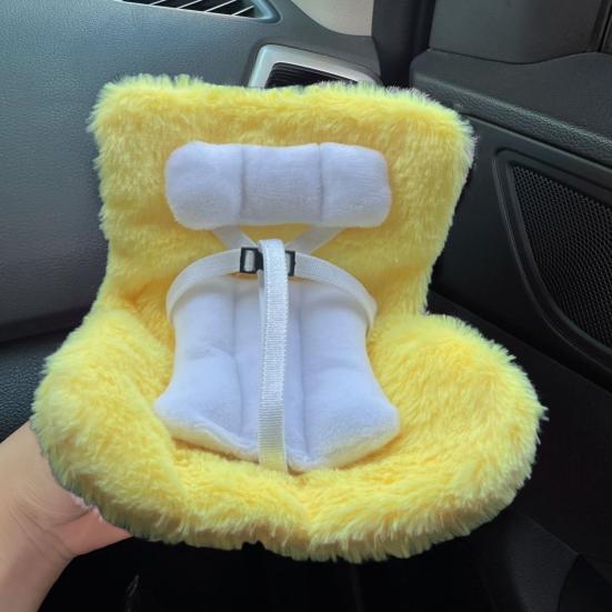 Mini Plush Doll Safety Seat Wear-Resistant Soft Adorable Vivid Color
