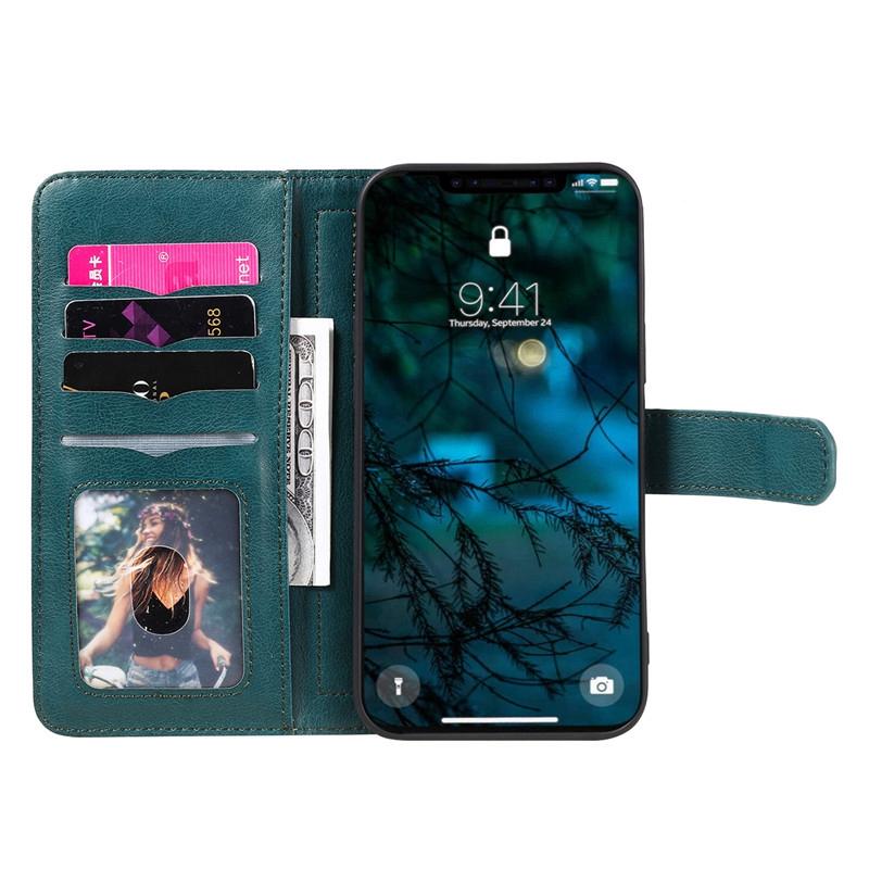 4-layer Card Holder Wallet Bag Case for iPhone Samsung Xiaomi MOTO OPPO VIVO Durable Multi-function Leather Phone Case Cover