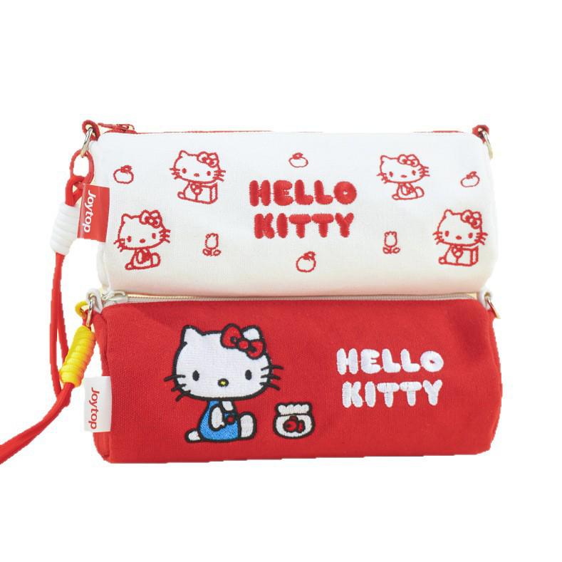 Large Capacity Hello Kitty Canvas Pencil Case - Cute Japanese Cartoon Stationery Bag