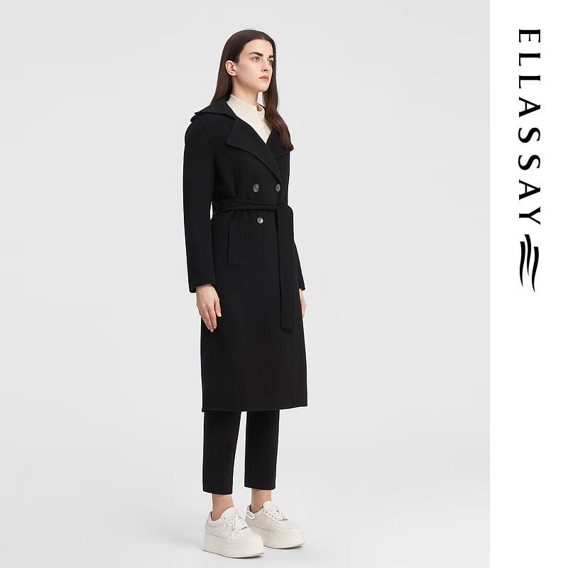 ELLASSAY Женское длинное двубортное пальто из шерсти и кашемира