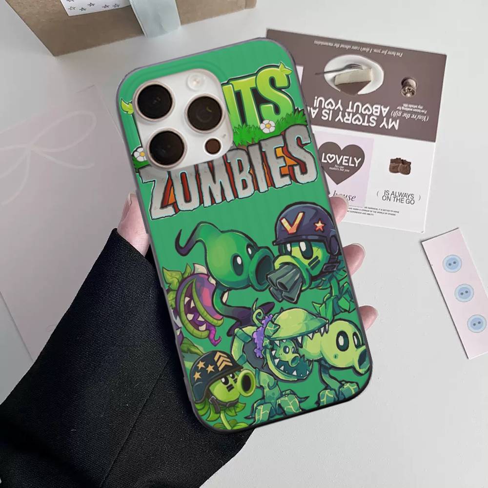 Чехол для телефона Plants Vs Game Z-Zombies для iPhone 11 12 13 14 15 16 17 Pro Max PLUS Pro Wave Гофрированный силиконовый чехол