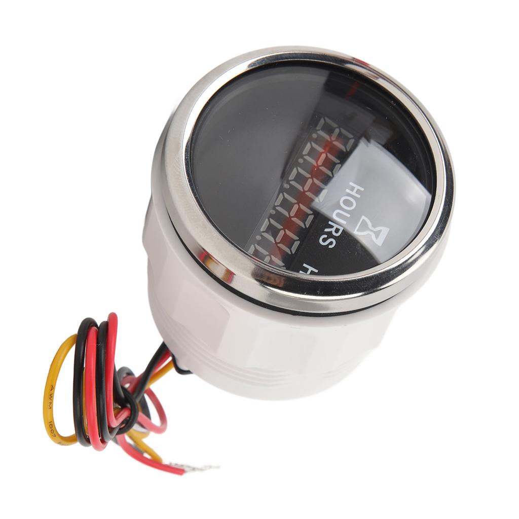 932V 52MM Круглый цифровой счетчик моточасов для лодок, высокая точность, круглый индикатор моточасов для автодомов, яхт, рыболовных судов