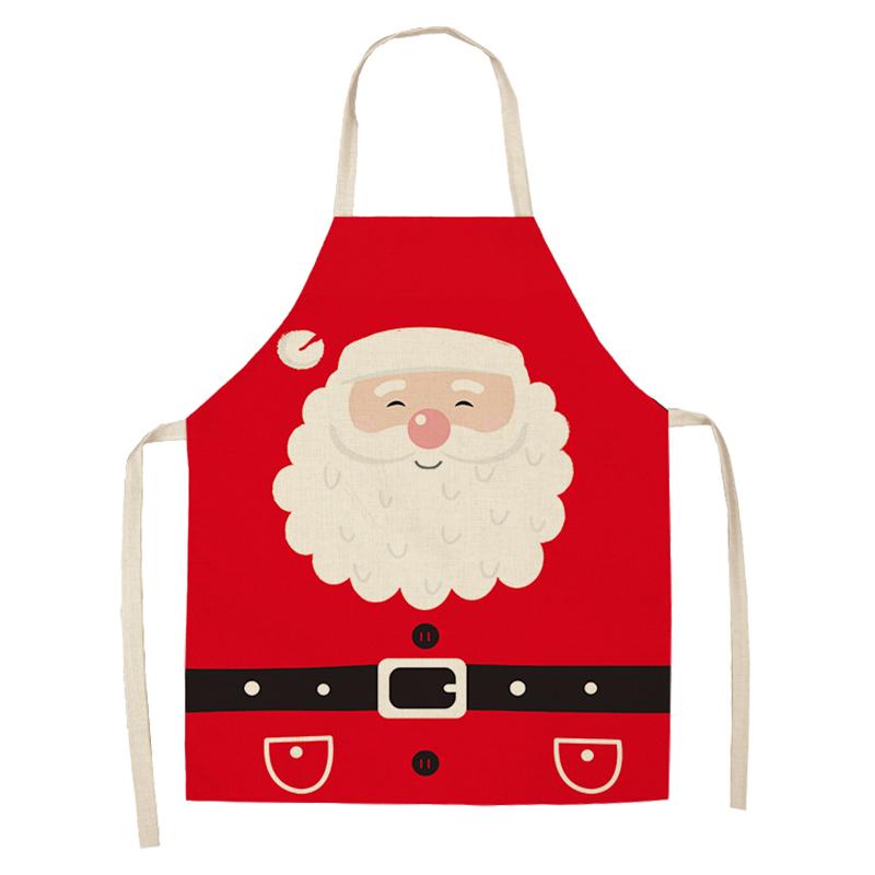 Linen Merry Christmas Apron Christmas Decorations for Home Kitchen Accessories 2024 Christmas Natal Navidad 2025 New Year Gifts