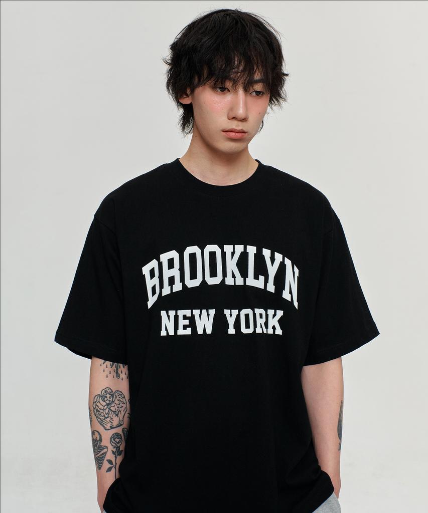PAPERBOY Brooklyn New York Short Sleeve T-Shirt - White Melange