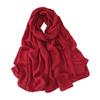 Women Headscarf Solid Color Soft Breathable Wide Head Wrap Versatile