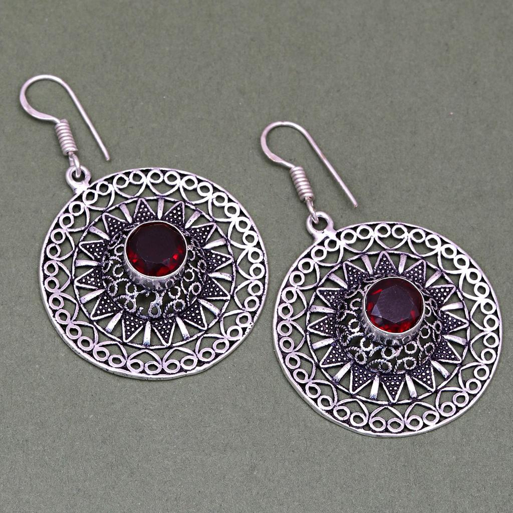 Подвеска гранат стерлинговое ювелирное изделие драгоценный камень позолоченный натуральный красный