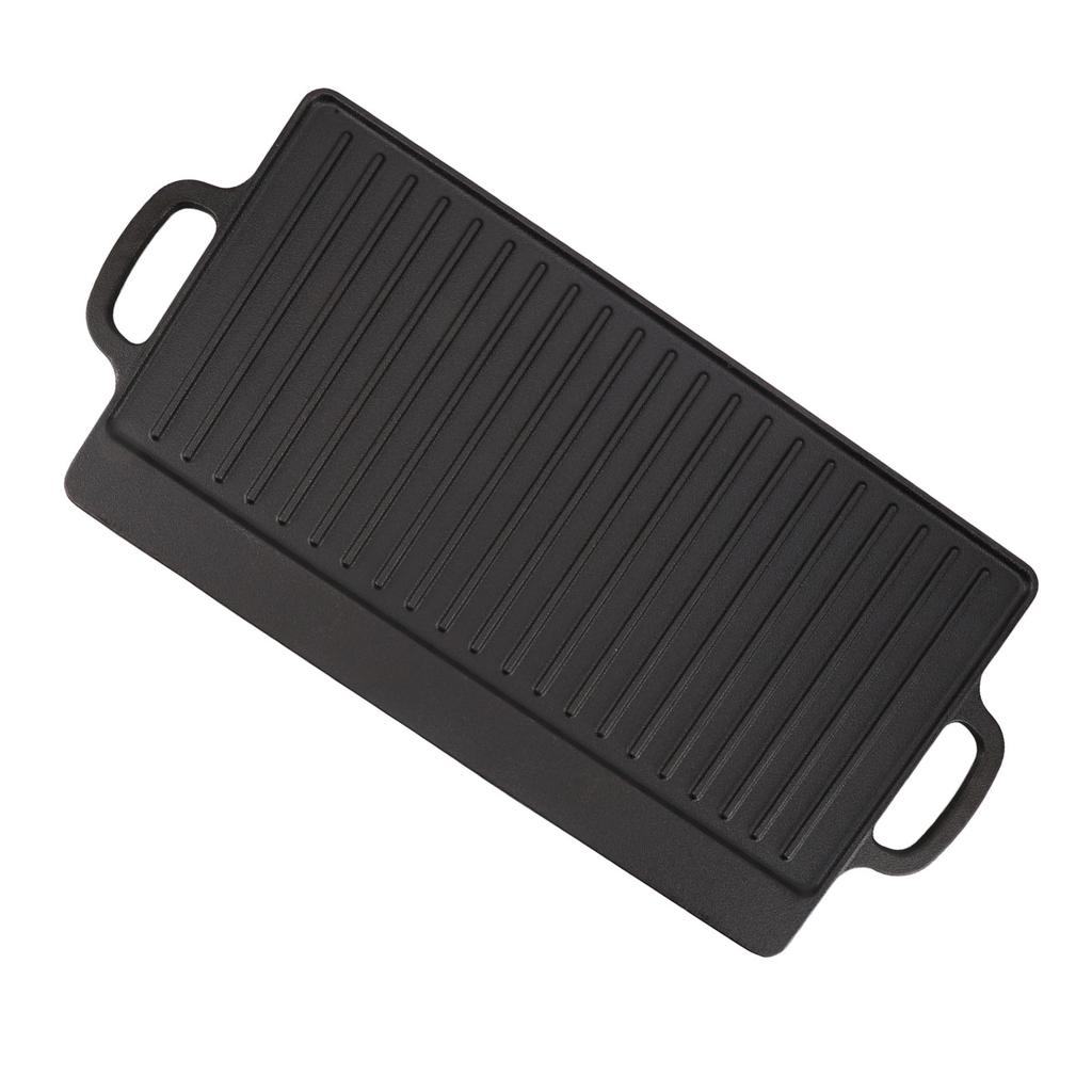 Griddle Plate Double Sided Iron Fast Even Heating Reversible Grill Plate for Outdoor Camping Gas