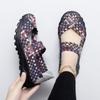 Summer Mary Jane Sandals Lady Handmade Braid Sandals Women Color Weave Girl Beach Shoes Plus Size