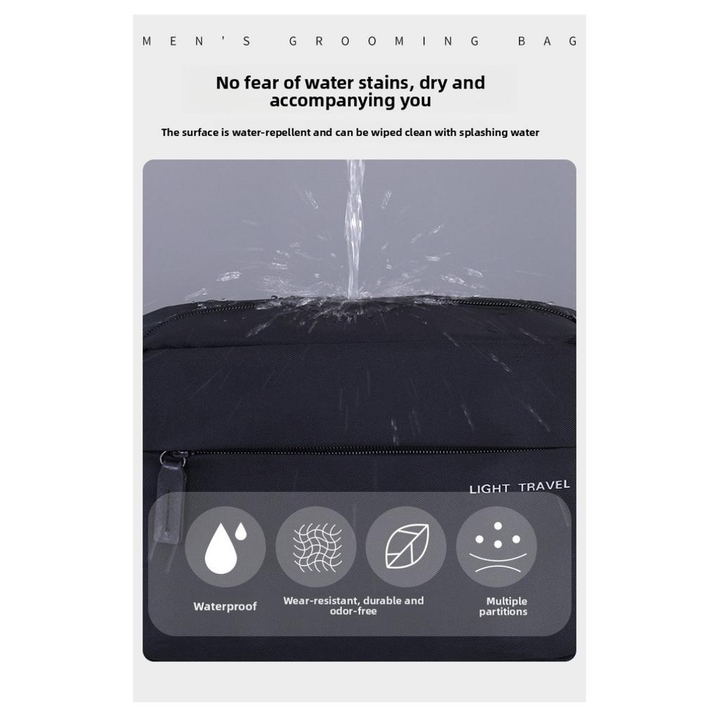 Высококлассный стиль, Большая вместимость для путешествий, Мужская косметичка для ухода, Три в одном, Раздельное хранение, Косметичка, Сумка для фитнеса и плавания