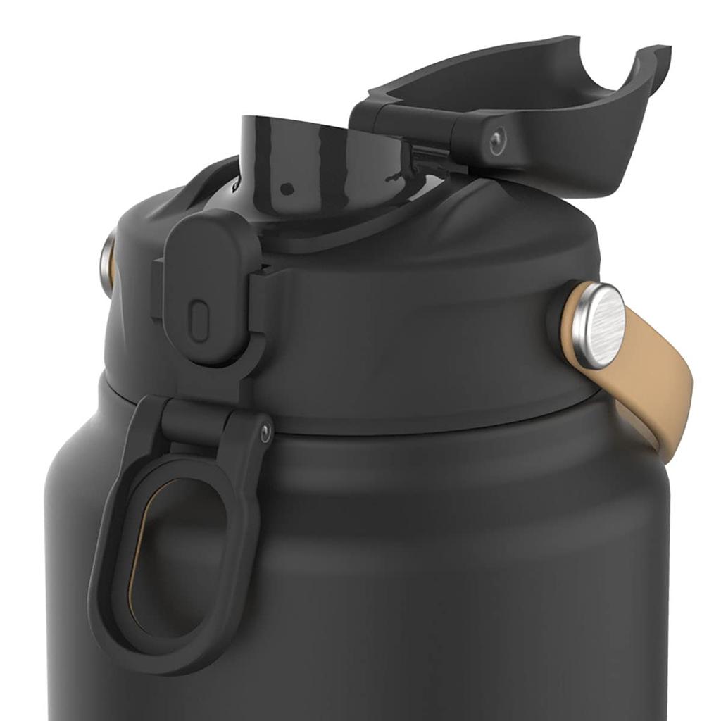 Peacock Vacuum Bottle Industry Stainless Steel Sports Drink Matte Personal Jug Jug, 2.5L, Black, AJG-MA250,