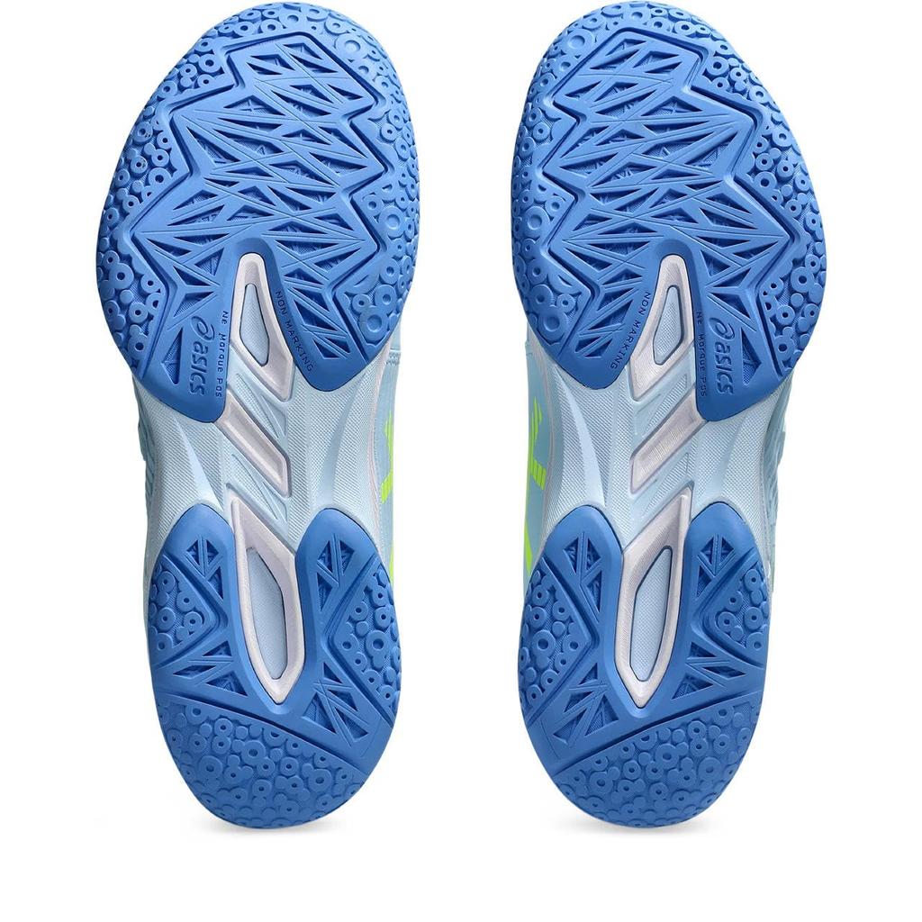 ASICS COURT CONTROL FF 3 Badminton Shoes Size 404 Size E (1072A089), Women's, (Light Blue/Safety Yellow), (Size 24.5 cm)