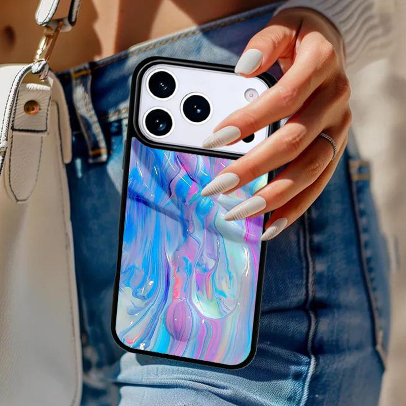 Голографический Доп Триппи Принт Чехол Для Телефона Для iPhone 17 Air 14 15 13 12 Max Чехол Для Apple 14 15 16 16e 11 Pro Max Plus