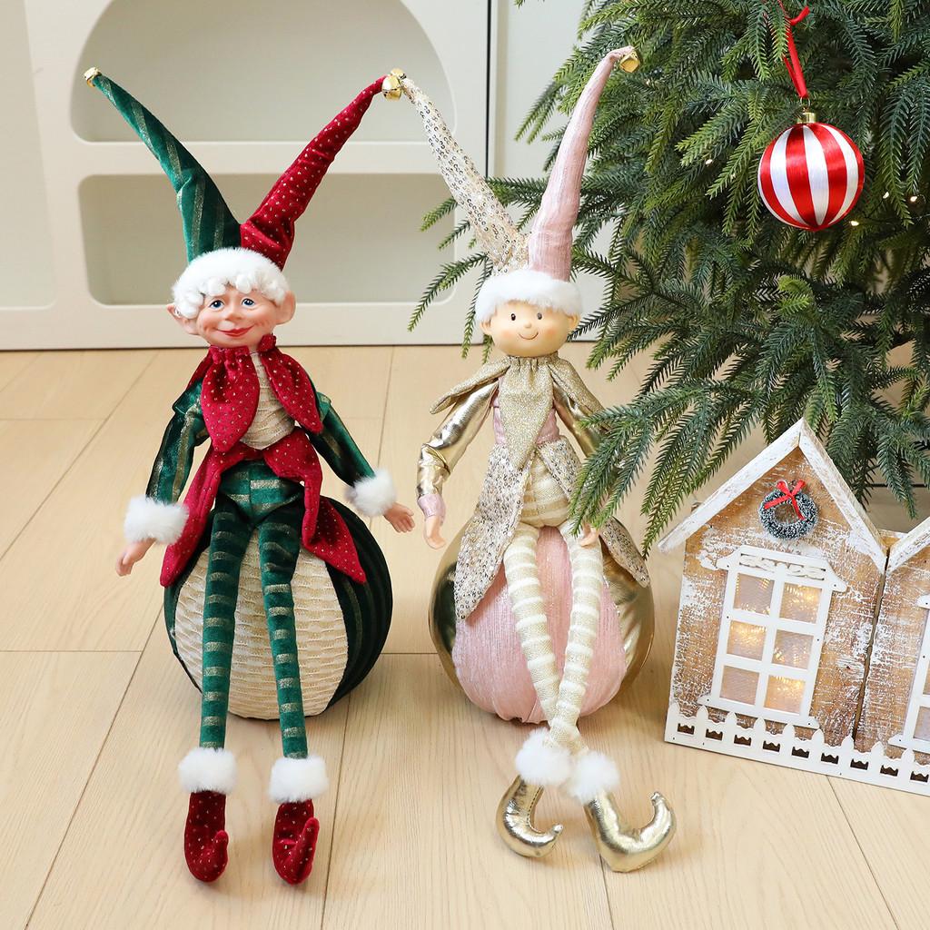 Christmas Elf Decorations Plush Fabric Holiday Ornaments For Home And Commercial Use