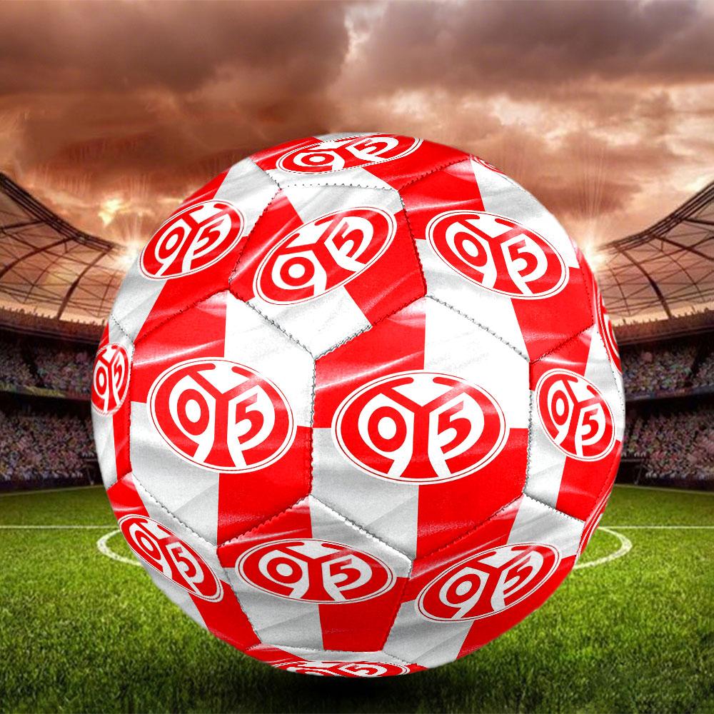 05 1FSV Mainz 05 Print Size 5 Soccer Ball, Standard Match Football for Sports Game and Team Practice, Ideal Gift for Soccer Fans