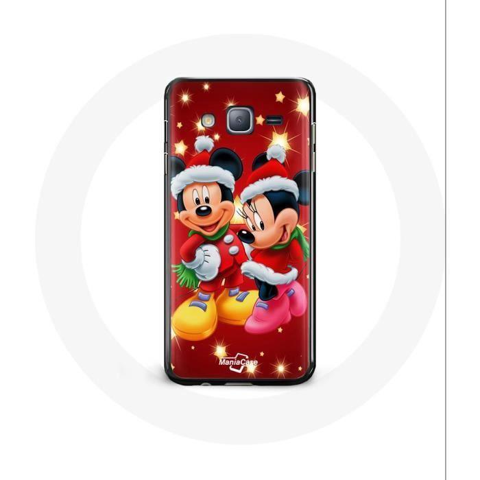 Coque pour Samsung Galaxy J5 2016 Mickey Mouse et Minnie Mouse le jour de Noël