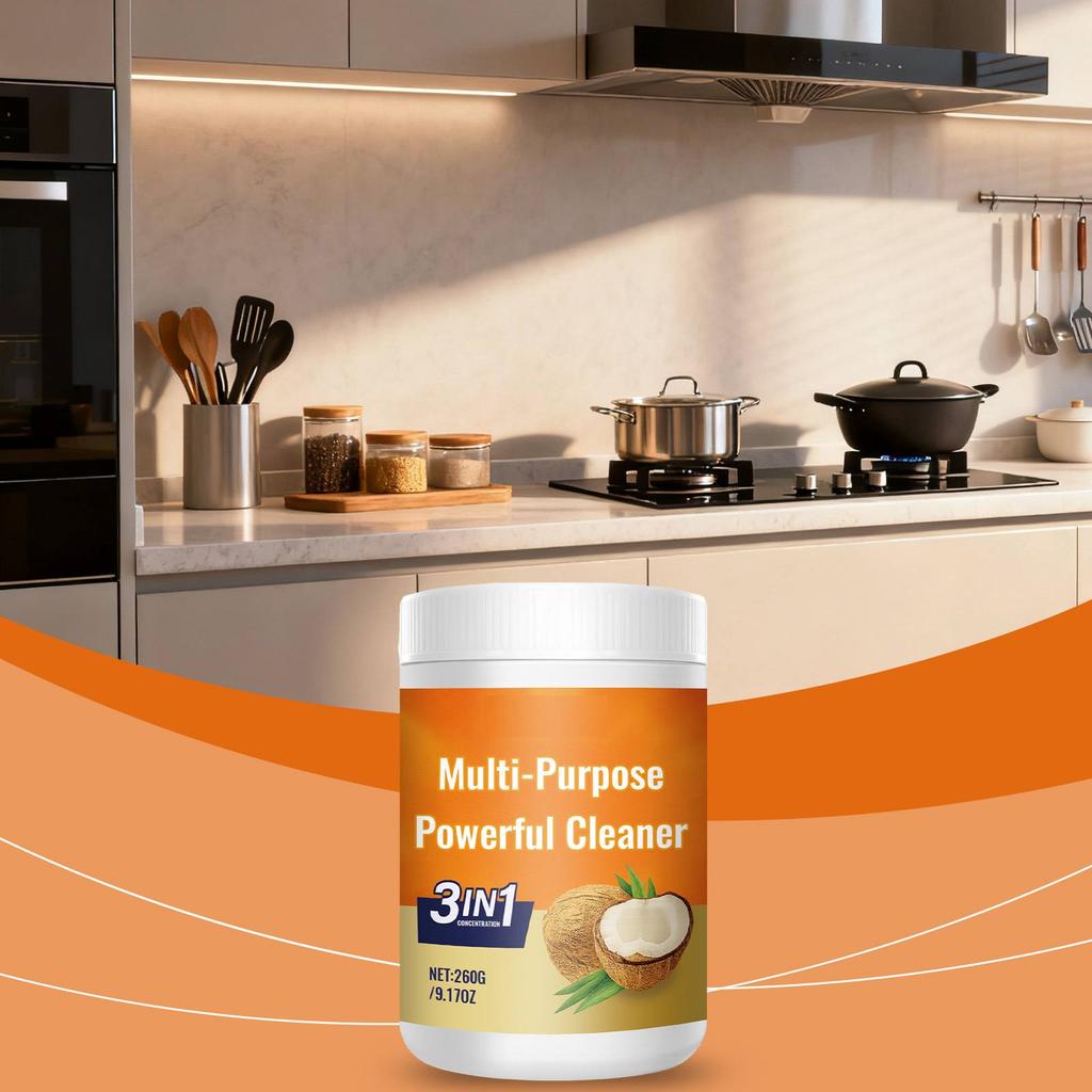 Multi-purpose Cleaning Cream, Oil Stain Remover, Kitchen Grease Cleaner, Mild Ingredients, Does Not Damage Surface Polishing Of Kitchenware
