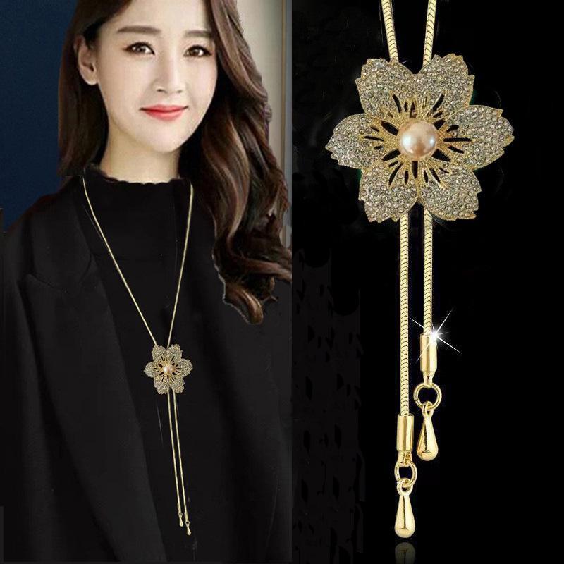 Элегантное ожерелье-цепочка с кисточкой для женщин - Универсальный, высококлассный европейский и американский дизайн для осенне-зимней моды